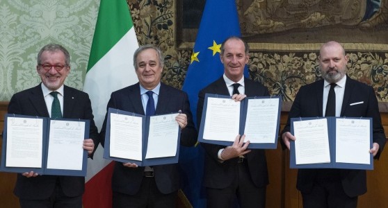 Il Governo firma l’autonomia differenziata con Lombardia, Veneto ed Emilia: possibili interventi condivisi anche sui giochi